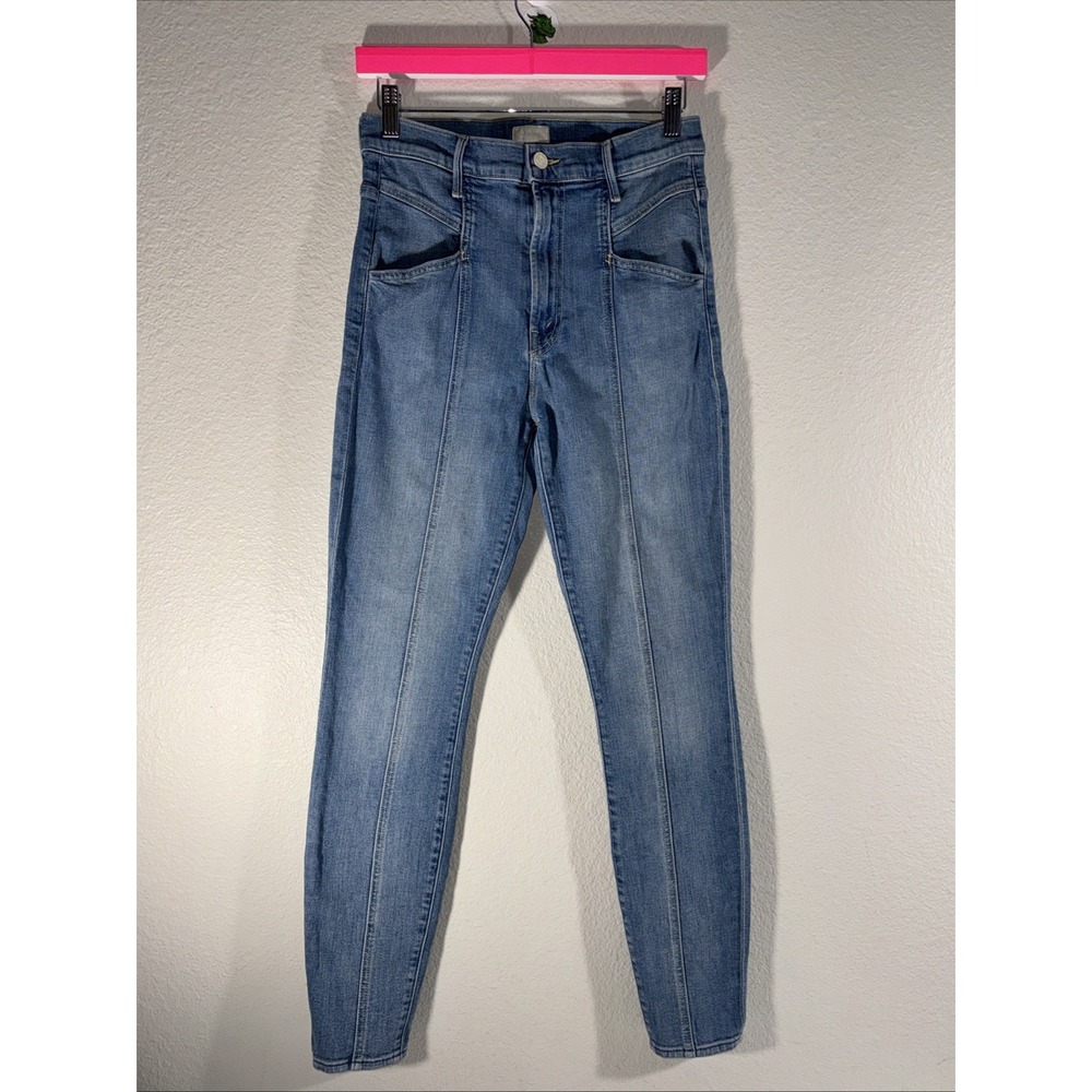 MOTHER The Seamed Swooner Hover Jeans Size 28‎ High Rise Blowing Kisses